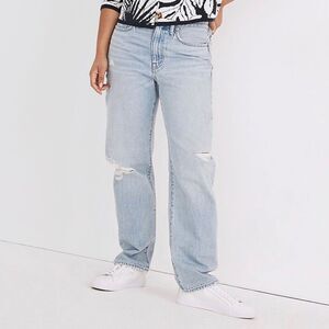 Madewell Jeans Womens‎ 25 Light Wash Relaxed Cresthaven Ripped Edition